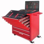 Servante d?atelier 7 tiroirs + 188 outils def?pro ? acier robuste fermeture  cl hauteur 885 cm ? capacit ...