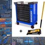 Servante datelier - barracuda tools - racing 1 max + - 9 tiroirs - cric hydraulique 4t - acier bleu Servante datelier - barracuda tools - racing 1 max + - 9 tiroirs - cric hydraulique 4t - acier bleu