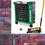 Servante datelier - barracuda tools - rock pro + - 8 tiroirs - cric hydraulique 4t - acier vert Servante datelier - barracuda tools - rock pro + - 8 tiroirs - cric hydraulique 4t - acier vert