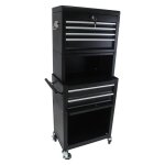 Servante datelier 2 en 1 - caisse a outil - chariot � roulettes - 6 tiroirs verrouillables rangement ...