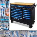 Servante datelier - barracuda tools - ultra pro - 12 tiroirs - 259 outils - noir