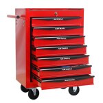 Servante datelier - caisse a outil - chariot � roulettes - avec 7 tiroirs verrouillables rangement - ...