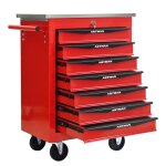 Servante datelier - caisse a outil - chariot � roulettes - avec 7 tiroirs verrouillables rangement - ...