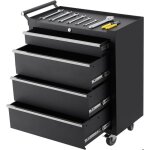 Servante datelier a roulettes vide avec 4 tiroirs armoire � outils pliableverrouillable en m�tal massif ...