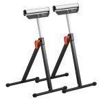 Servante � rouleaux - vevor - lot de 2 support � rouleau pliable capacit� de charge 61 kg hauteur r�glable ...