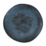 Service de 12 assiettes plates yaki rondes � dessert en porcelaine d�cor�e - diam�tre 20 x hauteur 2 ...