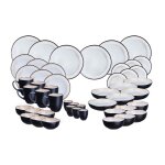 Lot de 48 set complet en gr�s blanc d