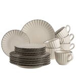 Service complet - service de table mser - 931968 - maser service a cafe gres osita blanc creme