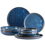Service de table - mser - 934063 - 2 grandes assiettes - 2 bols  soupe - azulejos