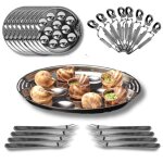 Service à escargots 8 personnes - 8 assiettes 12 trous 8 pinces et 8 piques en acier inoxydable - coffret ... Service à escargots 8 personnes - 8 assiettes 12 trous 8 pinces et 8 piques en acier inoxydable - coffret ...