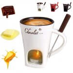 Service  fondue personnel avec fourchette de service gobelet individuel pour chocolat et fromage idal ...
