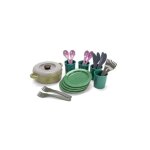 Service de table - green bean - dinette - 22 pi�ces - plastique 100% recycl� - 4 personnes