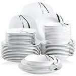 Veweet teresa 48pcs service complet 12pcs 9. 75 assiette plate 8. 5 assiette creuse 7. 5 assiette  dessert ...
