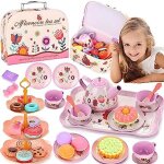 Service à thé - amoune - 36 pièces - plastique sans bpa - valise de transport - pour enfants 3 + ans Service à thé - amoune - 36 pièces - plastique sans bpa - valise de transport - pour enfants 3 + ans