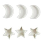 Service de vaisselle - home deco factory - �toile et lune - 6 pi�ces - original - �l�gant