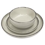 Service  vaisselle 12 pices en grs beige