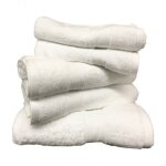 Lot de 5 serviettes eponge 600 g / m2 100 % coton - blanche Lot de 5 serviettes eponge 600 g / m2 100 % coton - blanche