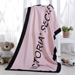 Serviette de bain - einnenffer - victorias secret - 70x150cm - microfibre - rose et noir