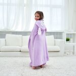 Serviette de bain enfant - peignoir � capuche - polaire corail - chaud et confortable - 70 x 140 cm - ...