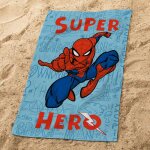 Serviette de bain imprimée 100% coton - spiderman sketches - bleu / rouge - 70x120cm Serviette de bain imprimée 100% coton - spiderman sketches - bleu / rouge - 70x120cm