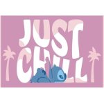 Serviette de plage et de bain - aymax - disney stitch just chill - 100% polyester - s�chage rapide - ...