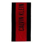 Serviette rouge / noir homme / femme calvin klein jeans towel - block