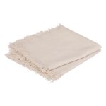 Serviettes de table - ethnique - blanc - 40x40 cm - 100% coton - lavable en machine