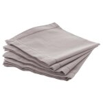 Serviettes de table - gris souris - 100% coton - 40 x 40 cm - lot de 4