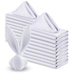 Serviettes en tissu serviettes en tissu en soie douce et lisse carr 43 x 43 cm 15 pices lavables et ...