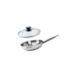 Set de 1 poêle de 20 cm en inox et couvercle en verre fackelmann eterna Set de 1 poêle de 20 cm en inox et couvercle en verre fackelmann eterna