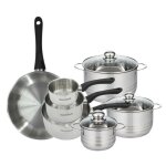 Set de 1 poêle 28 cm 3 casseroles 12 16 20 cm et 3 faitouts 16 20 et 24 cm en inox fackelmann geneva Set de 1 poêle 28 cm 3 casseroles 12 16 20 cm et 3 faitouts 16 20 et 24 cm en inox fackelmann geneva