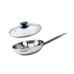 Set de 1 pole de 28 cm en inox et couvercle en verre fackelmann eterna