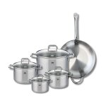 Set de 1 po�le de cuisson 32 cm et 4 faitouts 14 16 20 et 26 cm elo profi citrin