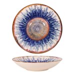 Set de 12 assiettes creuses ania en porcelaine avec motifs pour soupes p�tes desserts - diam�tre 22 x ...