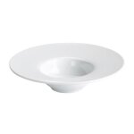 Set de 12 assiettes creuses lisa rondes plat  service  ptes et desserts en porcelaine blanc - diamtre ...