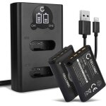 Set de 2 batteries 1090mah et double chargeur compatible avec sony rx100 fdr - x3000 rx1 dsc - hx400v ...