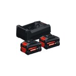 Set 2 batteries expert 55 ah exba 18v - 50 + 1 chargeur gal 12v / 18v - 80 bosch professional