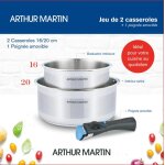 Set de 2 casseroles 16 / 20cm inox amc2cr