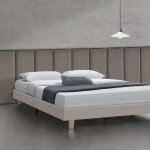 Set de 2 coussins muraux carpino en velours 90 x 30 cm gris fonc