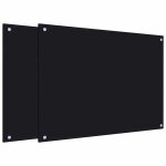 Réduction - (set de 2) dosseretd de cuisine - crédence de cuisine / fond de hotte noir 80x60 cm verre ... Réduction - (set de 2) dosseretd de cuisine - crédence de cuisine / fond de hotte noir 80x60 cm verre ...