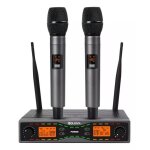 Set de 2 microphones sans fil - ultrixe - uhf 2 canaux - port�e 50m - fr�quence r�glable