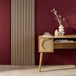 Set de 2 panneaux muraux acoustiques dcoratifs en feutrine et mdf chne 60x120cm - kyoto