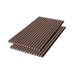 Set de 2 panneaux muraux acoustiques dcoratifs en feutrine et mdf noyer 60x120cm - kyoto