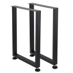 Set 2 pieds de table - 67 x 45 cm - rectangulaire - noir - en acier revêtu de poudre - pied de meuble ... Set 2 pieds de table - 67 x 45 cm - rectangulaire - noir - en acier revêtu de poudre - pied de meuble ...