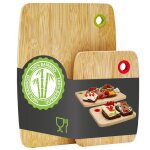 Set de 2 planche  dcouper en bambou avec code couleur - 30x22cm planche en bois