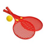 Set 2 raquettes de tennis enfant et balle en mousse soft ball - plastique couleur aleatoire - jeu plein ...