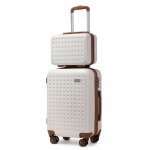 Kono set de 2 valises cabine 55x38x24cm ultra lgre valises de voyage  4 roulettes + serrure tsa&portable ...