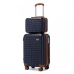 Kono set de 2 valises cabine 55x38x24cm lgre valises de voyage  4 roulettes + serrure tsa&portable ...