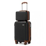 Kono set de 2 valises cabine 55x38x24cm ultra lgre valises de voyage  4 roulettes + serrure tsa&portable ...