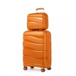 Set de 2 valises cabine rigide 55x40x20cm ultra l�g�re valises de voyage � 4 roulettes + serrure tsa ...